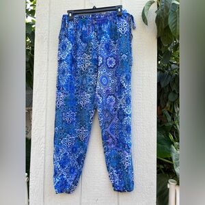 Elie tahari paisley tie dye water color lounge pants